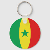 Senegal Fisheye Vlag Sleutelhanger (Voorkant)