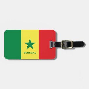 Senegal Flag Bagagelabel