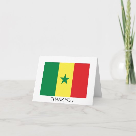 Senegal Flag Bedankkaart (Voorkant)