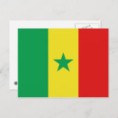 Senegal Flag Briefkaart (Voorkant / Achterkant)