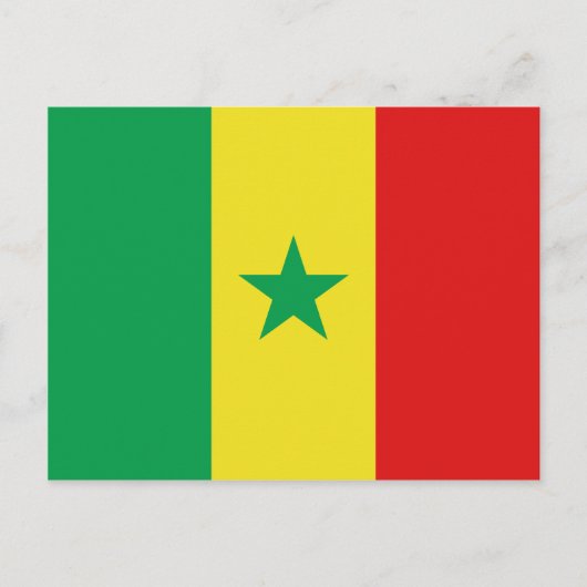 Senegal Flag Briefkaart (Voorkant)