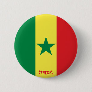 Senegal Flag Charming Patriotic Ronde Button 5,7 Cm