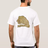 Senegal Flag en Map T-Shirt (Achterkant)