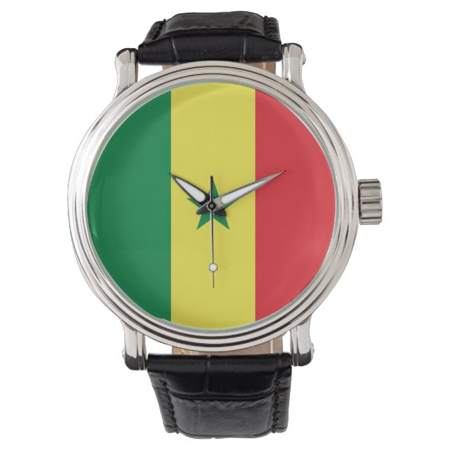 Senegal Flag Horloge (Voorkant)