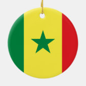 Senegal Flag Keramisch Ornament (Achterkant)