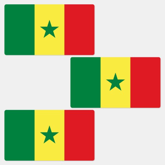 Senegal Flag Labels (Groep)