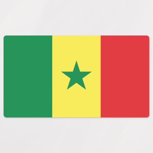 Senegal Flag Labels (Design 1)