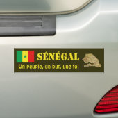 Senegal Flag + Map Bumpersticker (Op auto)