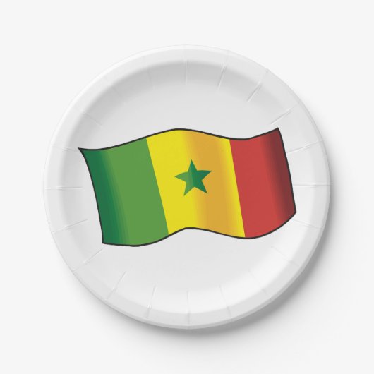 Senegal Flag Papieren Bordje (Voorkant)