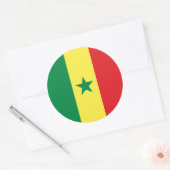 Senegal Flag Ronde Sticker (Envelop)