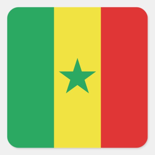 Senegal Flag Sticker (Voorkant)