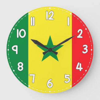 Senegal Flag Wall Clock – Stylish Patriotic Decor  Grote Klok