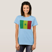 Senegal Flag x Map T-Shirt (Voorkant volledig)