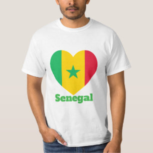 Senegal Heart Flag T-Shirt