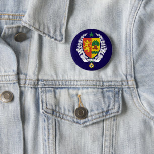 Senegal land wapen wapenschild symbool embleem vla ronde button 5,7 cm