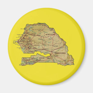 Senegal Map Magnet Magneet