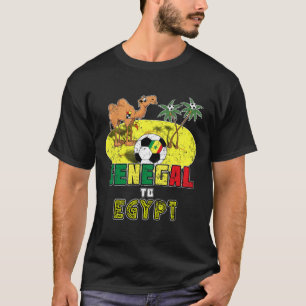 Senegal Nationaal Voetbalelftal Naar Egypte Retro  T-shirt