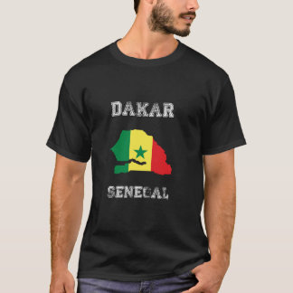 Senegal Noodlijdende Vlag Dakar Pride Lange Mouw T T-shirt