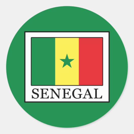 Senegal Ronde Sticker (Voorkant)
