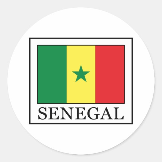 Senegal Ronde Sticker (Voorkant)
