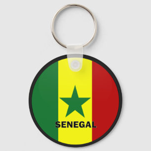 Senegal Roundel kwaliteitsvlag Sleutelhanger