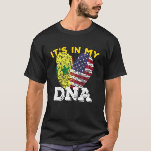 Senegal Senegalese Amerikaans vlaghandmengsel T-shirt