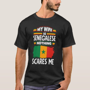 Senegal Senegalese Senegal vlag Mijn vrouw is Sene T-shirt