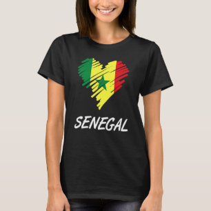 Senegal Senegalese West Afrika Proud Heart Love Fl T-shirt