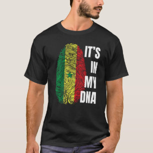 Senegal vlag DNA vingerafdruk zwarte geschiedenis T-shirt