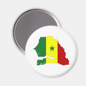 Senegal Vlag Kaart op ware grootte Magneet (Voorkant / Achterkant)