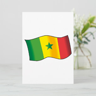 Senegal Vlag Senegalese Trots Groene Geel Rood Kaart