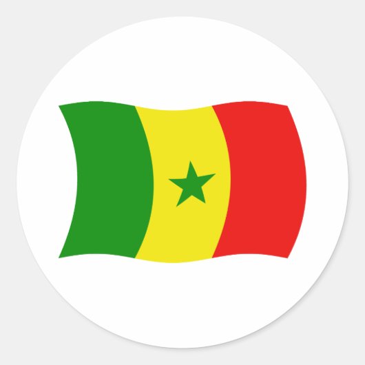 Senegal Vlag Sticker (Voorkant)