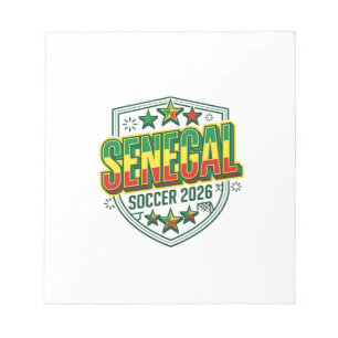 Senegal Voetbal 2026 Voetbal Vet Land Typografie Notitieblok