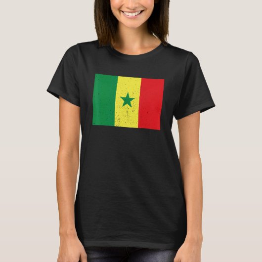 Senegalese Senegal Flag Pride Senegalese Flag T-shirt (Voorkant)
