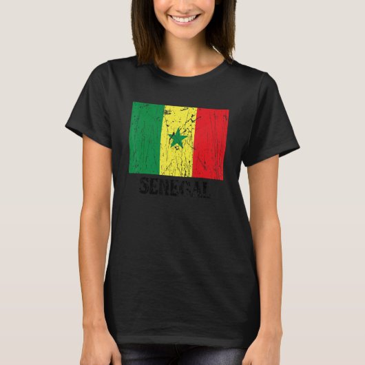 Senegalese Senegal Flag Pride Senegalese Flag T-shirt (Voorkant)