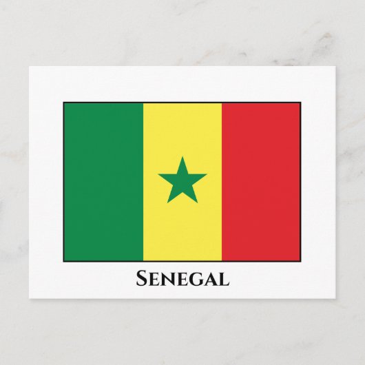 Senegalese vlag briefkaart (Voorkant)