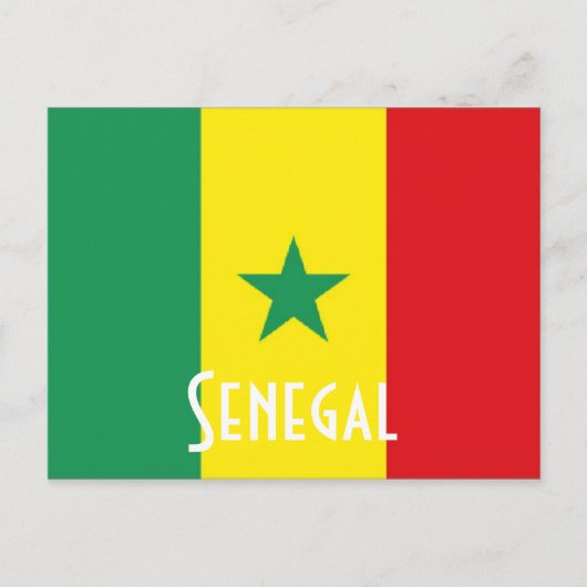 Senegalese vlag briefkaart (Voorkant)