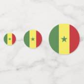 Senegalese vlag confetti (Achterkanten)