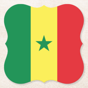 Senegalese vlag kartonnen onderzetters