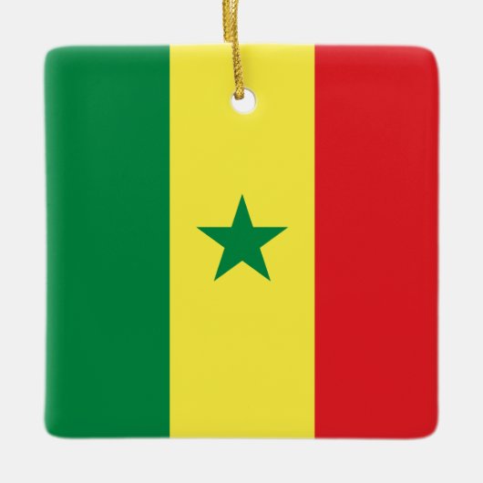 Senegalese vlag keramisch ornament (Voorkant)