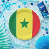 Senegalese vlag papieren bordje (Feest)