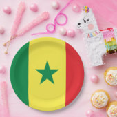Senegalese vlag papieren bordje (Feest)