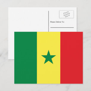 Senegalese vlag, vlag van Senegal Briefkaart