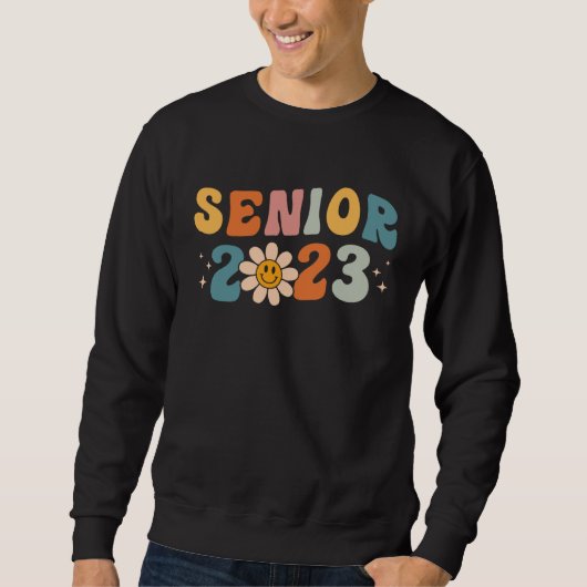 Senior 2023 Groovy Retro Happy Last Day Of School Trui (Voorkant)
