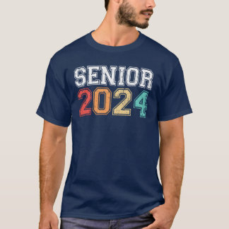 Senior 2024 Afstudeerdatum Retro Vintage retro T-shirt