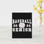 Senior 2024 afstudeerfeest idee honkbal senior kaart (Gele Bloem)