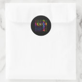 Senior 2024 Grappige Stropdas-kleurstof klasse van Ronde Sticker (Tas)