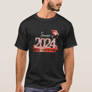 Senior 2024 I Motiverende Spreuk Rood Zwart Feest T-shirt