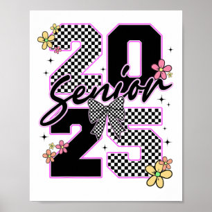 Senior 2025 Afstuderen Coquette Bow Afstuderen Vro Poster