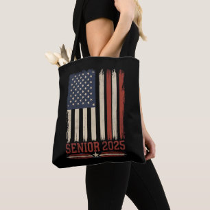 Senior 2025 Amerikaanse Vlag USA Afstudeerklas Van Draagtas